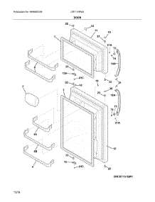 Door parts for Crosley Top-Mount Refrigerator CRT151RW2 from AppliancePartsPros.com