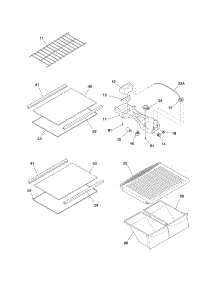 Shelves parts for Crosley Top-Mount Refrigerator CRT174HLW2 from AppliancePartsPros.com