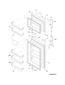 Door parts for Crosley Top-Mount Refrigerator CRT174LW0 from AppliancePartsPros.com