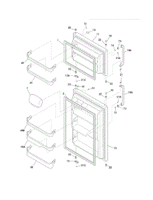 Doors parts for Crosley Top-Mount Refrigerator CRT174LW8 from AppliancePartsPros.com
