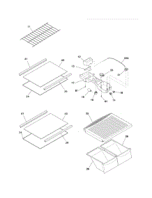 Shelves parts for Crosley Top-Mount Refrigerator CRT174LW9 from AppliancePartsPros.com