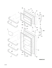 Doors parts for Crosley Top-Mount Refrigerator CRT181LWF from AppliancePartsPros.com
