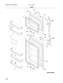 Door parts for Crosley Top-Mount Refrigerator CRT181QW3 from AppliancePartsPros.com