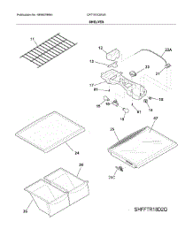 Shelves parts for Crosley Top-Mount Refrigerator CRT181QW4A from AppliancePartsPros.com