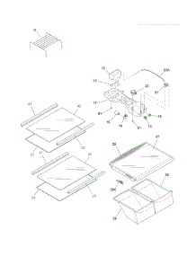Shelves parts for Crosley Top-Mount Refrigerator CRT182HNB1 from AppliancePartsPros.com