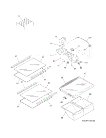 Shelves parts for Crosley Top-Mount Refrigerator CRT182HNB3 from AppliancePartsPros.com