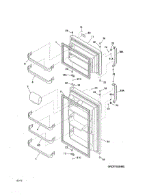 Door parts for Crosley Top-Mount Refrigerator CRT182HNW0 from AppliancePartsPros.com