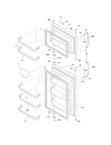 Doors parts for Crosley Top-Mount Refrigerator CRT182HNW2 from AppliancePartsPros.com