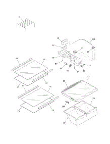 Shelves parts for Crosley Top-Mount Refrigerator CRT182HNW2 from AppliancePartsPros.com