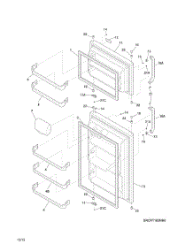 Doors parts for Crosley Refrigerator CRT182HQW1 from AppliancePartsPros.com
