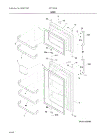 Door parts for Crosley Top-Mount Refrigerator CRT182HQW3 from AppliancePartsPros.com