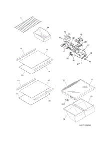 Shelves parts for Crosley Top-Mount Refrigerator CRT182IQB0 from AppliancePartsPros.com