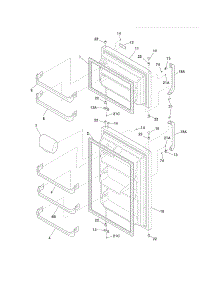 Doors parts for Crosley Top-Mount Refrigerator CRT182NB0 from AppliancePartsPros.com