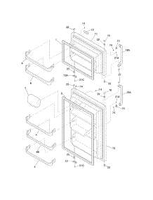Door parts for Crosley Top-Mount Refrigerator CRT182NB8 from AppliancePartsPros.com