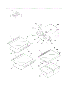 Shelves parts for Crosley Top-Mount Refrigerator CRT182NW0 from AppliancePartsPros.com