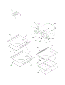 Shelves parts for Crosley Top-Mount Refrigerator CRT182NW9 from AppliancePartsPros.com