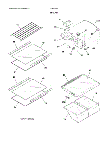 Shelves parts for Crosley Top-Mount Refrigerator CRT182QB6A from AppliancePartsPros.com