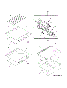 Shelves parts for Crosley Top-Mount Refrigerator CRT182QW0 from AppliancePartsPros.com