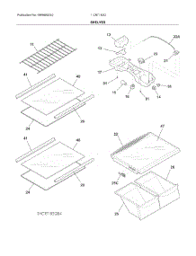 Shelves parts for Crosley Top-Mount Refrigerator CRT182QW5A from AppliancePartsPros.com