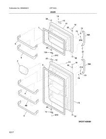 Door parts for Crosley Refrigerator CRT182QW8B from AppliancePartsPros.com