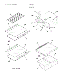 Shelves parts for Crosley Refrigerator CRT182QW8B from AppliancePartsPros.com