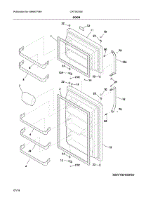 Doors parts for Crosley Refrigerator CRT182SS0 from AppliancePartsPros.com