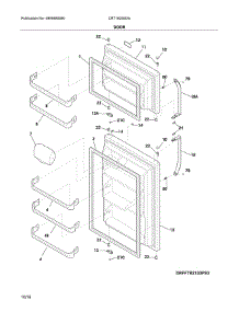 Door parts for Crosley Top-Mount Refrigerator CRT182SS2A from AppliancePartsPros.com