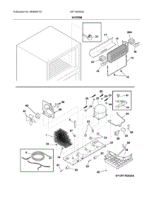 System parts for Crosley Top-Mount Refrigerator CRT182SS3A from AppliancePartsPros.com