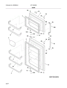 Door parts for Crosley Top-Mount Refrigerator CRT182SS5B from AppliancePartsPros.com
