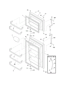 Door parts for Crosley Top-Mount Refrigerator CRT185HLB3 from AppliancePartsPros.com
