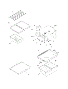 Shelves parts for Crosley Top-Mount Refrigerator CRT185HLQ3 from AppliancePartsPros.com