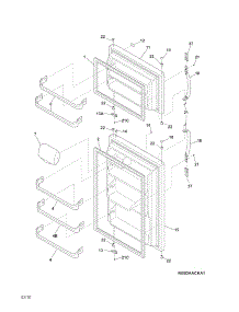 Doors parts for Crosley Top-Mount Refrigerator CRT185HPB3 from AppliancePartsPros.com