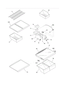 Shelves parts for Crosley Top-Mount Refrigerator CRT185ILS7 from AppliancePartsPros.com