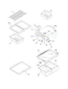 Shelves parts for Crosley Top-Mount Refrigerator CRT185ILW2 from AppliancePartsPros.com
