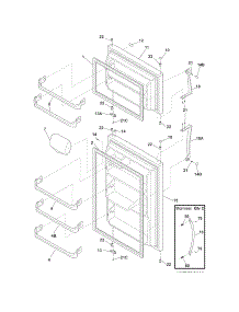 Door parts for Crosley Top-Mount Refrigerator CRT185ILW3 from AppliancePartsPros.com
