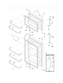 Doors parts for Crosley Top-Mount Refrigerator CRT185ILW7 from AppliancePartsPros.com