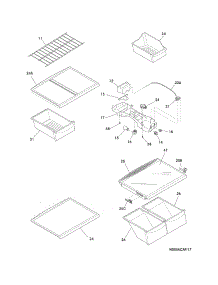 Shelves parts for Crosley Top-Mount Refrigerator CRT185IPW3 from AppliancePartsPros.com