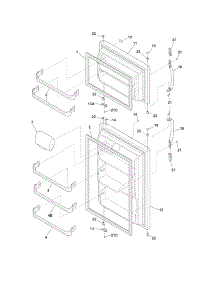 Doors parts for Crosley Top-Mount Refrigerator CRT185IPW4 from AppliancePartsPros.com