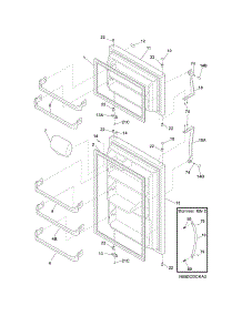 Doors parts for Crosley Top-Mount Refrigerator CRT185LS0 from AppliancePartsPros.com