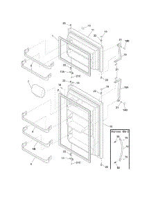 Door parts for Crosley Top-Mount Refrigerator CRT185LS1 from AppliancePartsPros.com