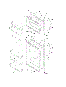 Doors parts for Crosley Top-Mount Refrigerator CRT185LS9 from AppliancePartsPros.com