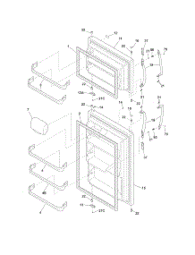 Doors parts for Crosley Top-Mount Refrigerator CRT185PB3 from AppliancePartsPros.com