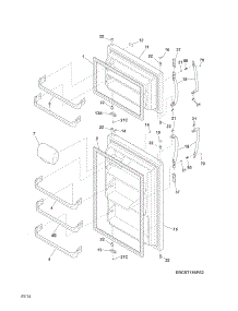 Doors parts for Crosley Top-Mount Refrigerator CRT185PW4 from AppliancePartsPros.com