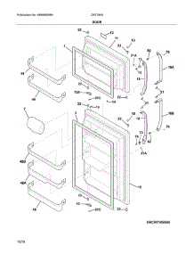 Door parts for Crosley Top-Mount Refrigerator CRT185SB1 from AppliancePartsPros.com