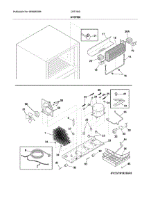 System parts for Crosley Top-Mount Refrigerator CRT185SB1 from AppliancePartsPros.com