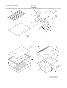 Shelves parts for Crosley Top-Mount Refrigerator CRT185SS1 from AppliancePartsPros.com