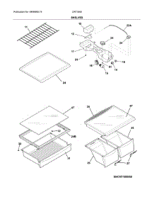 Shelves parts for Crosley Top-Mount Refrigerator CRT185SW0 from AppliancePartsPros.com
