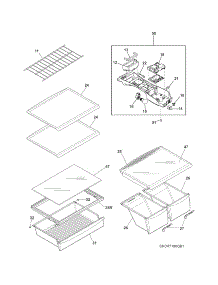 Shelves parts for Crosley Top-Mount Refrigerator CRT186HQB1 from AppliancePartsPros.com