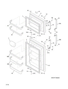 Doors parts for Crosley Refrigerator CRT186QB3 from AppliancePartsPros.com