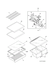 Shelves parts for Crosley Top-Mount Refrigerator CRT186QS1 from AppliancePartsPros.com